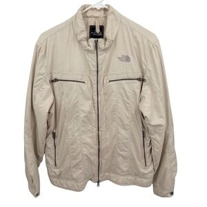 The North Face Womens XL Jacket Beige Lightweight Bomber Full Zip Outerwear
